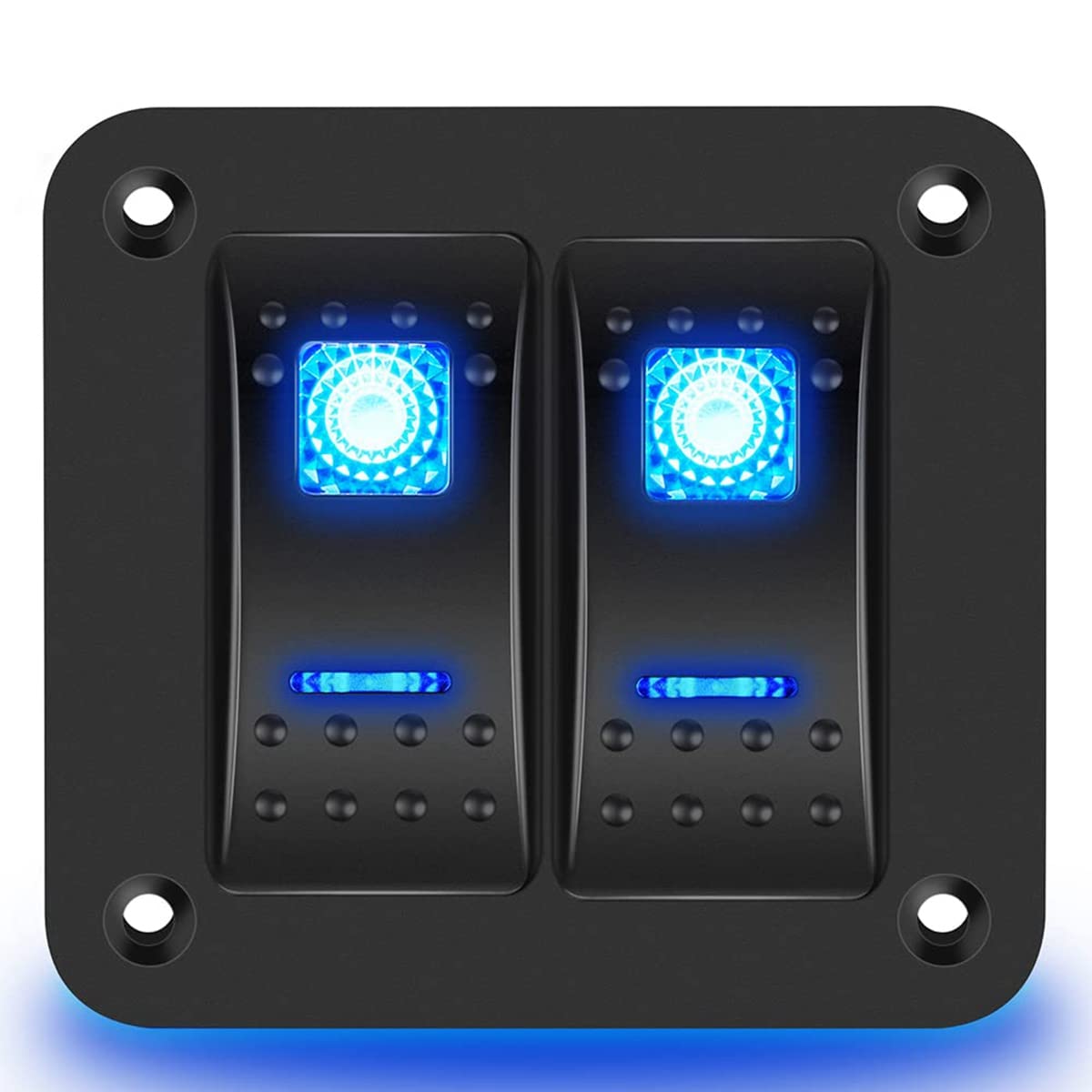 Steowsey 2 Gang Rocker Switch Panel 5Pin auf Off Pre-Wired Rocker Switch Wasserdicht Switche Panel für Car Marine ATV Trailer Blue Steowsey 2 Gang Rocker Switch Panel 5Pin auf Off Pre-Wired Rocker Switch Wasserdicht Switche Panel für Car Marine ATV Trailer Blue von Steowsey