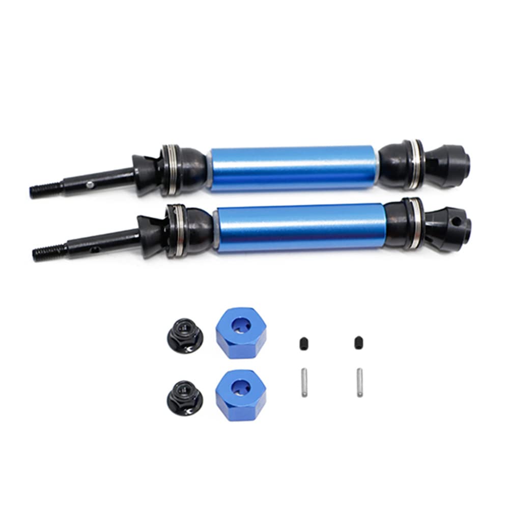 Steowsey 2 StüCke Metall Hintere Antriebswelle CVD für 1/10 Slash Stampede Hoss VXL 2WD RC Auto Aktualisierung Teile,Blau Steowsey 2 StüCke Metall Hintere Antriebswelle CVD für 1/10 Slash Stampede Hoss VXL 2WD RC Auto Aktualisierung Teile,Blau von Steowsey