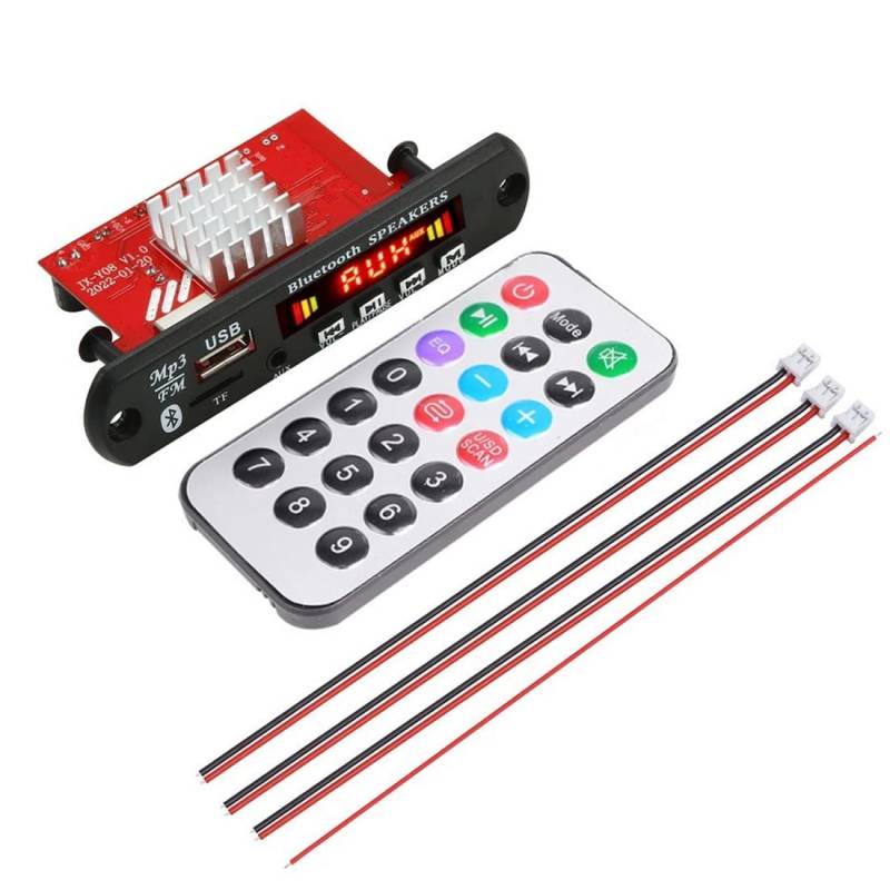 Steowsey 2X60W VerstäRker Bluetooth 5.0 MP3 Decoder Board Freisprecheinrichtung 12V Wireless Music Player Audio Modul USB TF AUX FM Radio von Steowsey