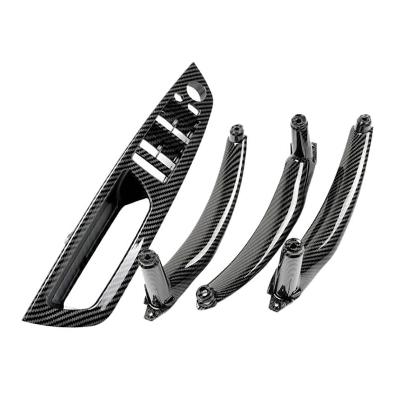 Steowsey 4 STÜCKE Auto Innenraum Heber Schalter Panel TüR Ziehen Abdeckung Trim für- E70 E71 E72 X5 X6 2007-2014 Kohle Faser von Steowsey