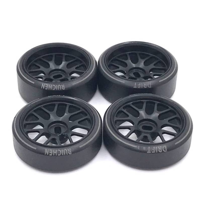 Steowsey 4 StüCk Metallfelge Hartplastik Driftreifen Reifen für 284131 K969 K989 P929 Mini-Z 1/28 RC Car Upgrades Teile,2 von Steowsey