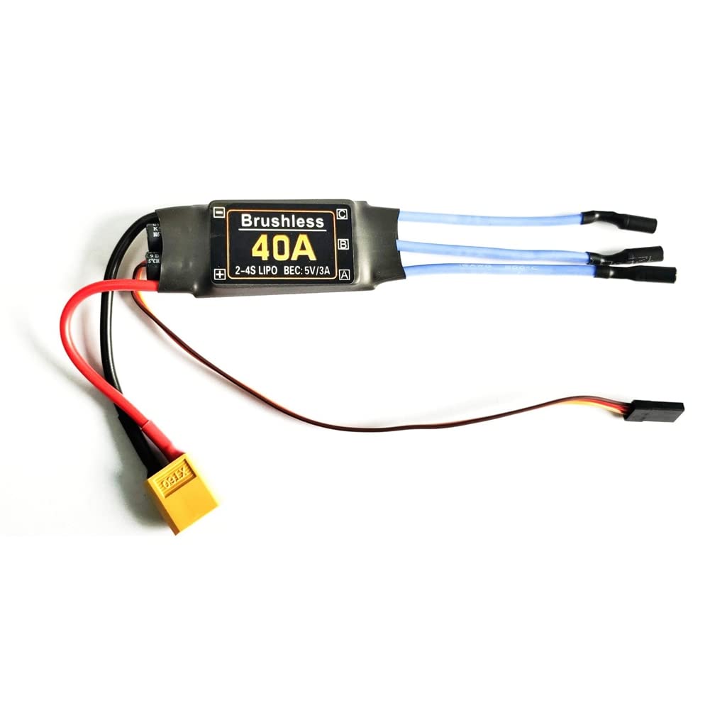 Steowsey 40A BüRstenloser Regler XT60-Stecker Langlebige RC-Spielzeugkomponenten ZubehöR Geschwindigkeitsregler Motor FPV Quadcopter Hubschrauber Steowsey 40A BüRstenloser Regler XT60-Stecker Langlebige RC-Spielzeugkomponenten ZubehöR Geschwindigkeitsregler Motor FPV Quadcopter Hubschrauber von Steowsey