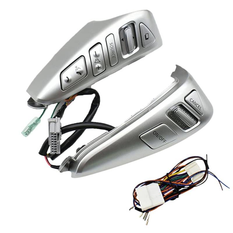 Steowsey Auto Lenkung Rad Schalter Taste Tempomat Steuerung Taste für TIIDA SENTRA Livina Sunny ALMERA 25550-3DA6A von Steowsey
