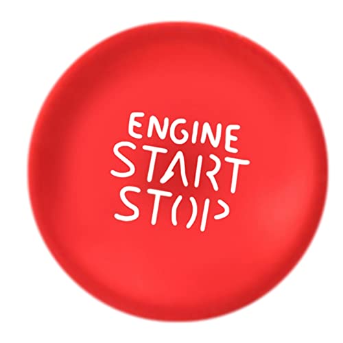 Steowsey Auto Motor Start-Stopp Knopf Aufkleber EIN-SchlüSsel Start Knopf Verkleidung Aufkleber für 2021 2022 Rot von Steowsey