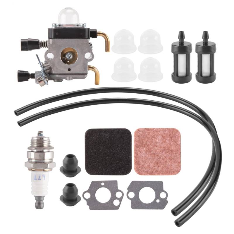 Steowsey FS85 FS80 Vergaser für FS75 FS80R FS85 FS85R FS85T FS85RX Faden Trimmer Weedeater C1Q-S97 Vergaser mit Kraftstoff Repower Kit Luft Filter von Steowsey