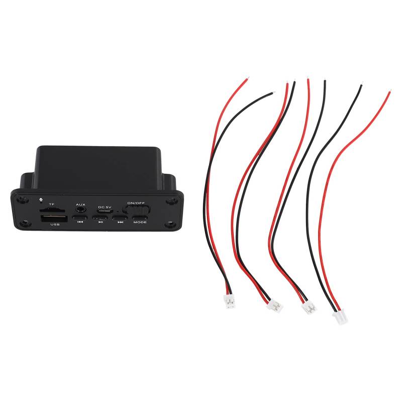 Steowsey Freisprech MP3 Spieler Decoder Platine 2 X 3 W VerstäRker DC 5 V MP3 WMA Drahtlose Bluetooth 5.0 Decoder Platine Audio Modul USB FM TF Aufnahme Radio AUX Eingang für das Auto von Steowsey