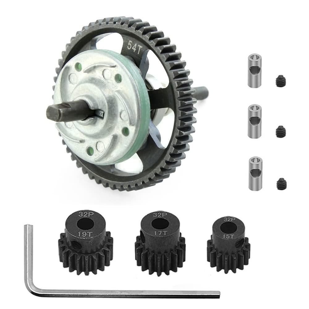 Steowsey Metall 6878 Differentialgetriebe Rutschkupplung mit 15/17/19T Ritzel für 1/10 Slash Stampede Summit E-,54T von Steowsey