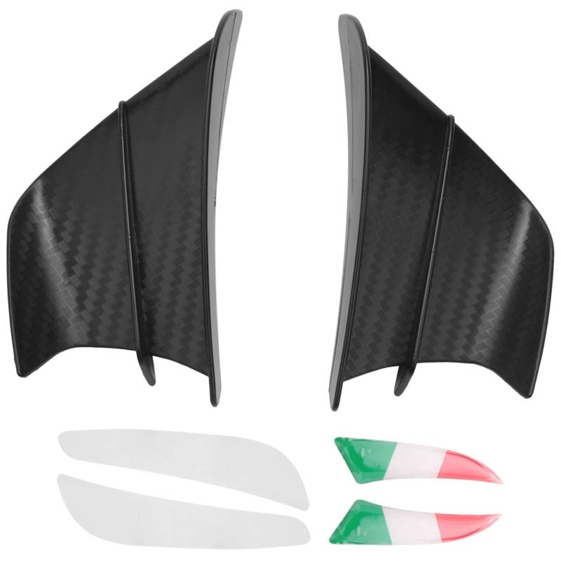 Steowsey Motorrad Winglet Aerodynamischer FlüGel Kit Spoiler Motorrad Wind FließEn Befestigung FlüGel für S1000RR V4-10R R1,Matt Schwarz von Steowsey
