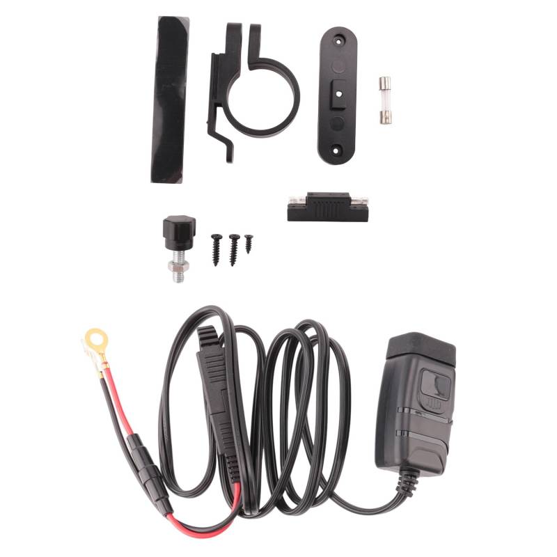 Steowsey QC3.0 Motorrad USB + Typ-C-LadegeräT wasserdichte Zelle SchnellladegeräT Autocycle USB-Buchse mit Voltmeter Blau von Steowsey