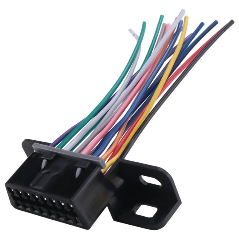 Steowsey VollstäNdige 16 Polige J1962F OBD2 Buchse auf Stecker DIY Fester Kabelbaum Adapter Anschlussstecker Armaturenbrett Port Kabel von Steowsey