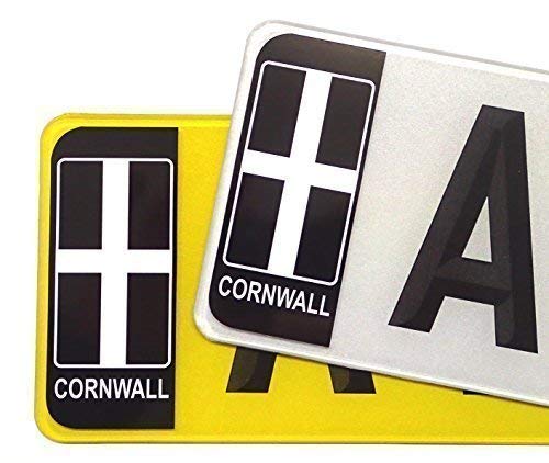 sticar-it LTD Paar Cornish Cornwall Kernow Buttons für Auto oder Van Größe, STD entspricht Nummernschild Vinyl Aufkleber von Sticar-it Ltd