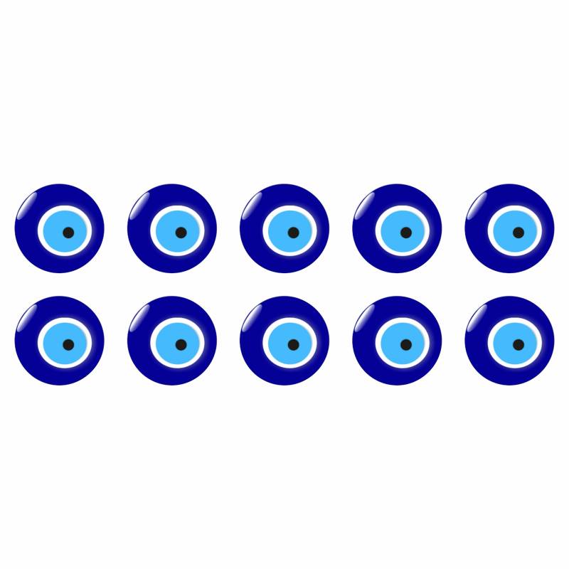 10er Set Nazar Boncuk Blaues Auge Evil Eye Sticker Aufkleber Auto Laptop Handy Türkiye von Sticker Design Shop