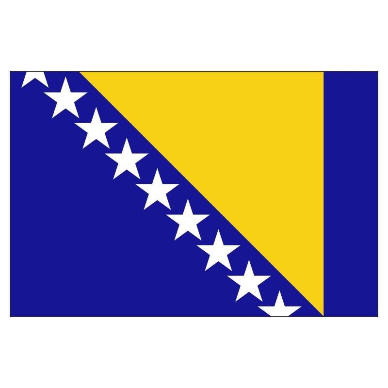 2er Set Bosnische Bosnien Flagge Fahne Aufkleber Vinyl Stickers 10cm von Homry