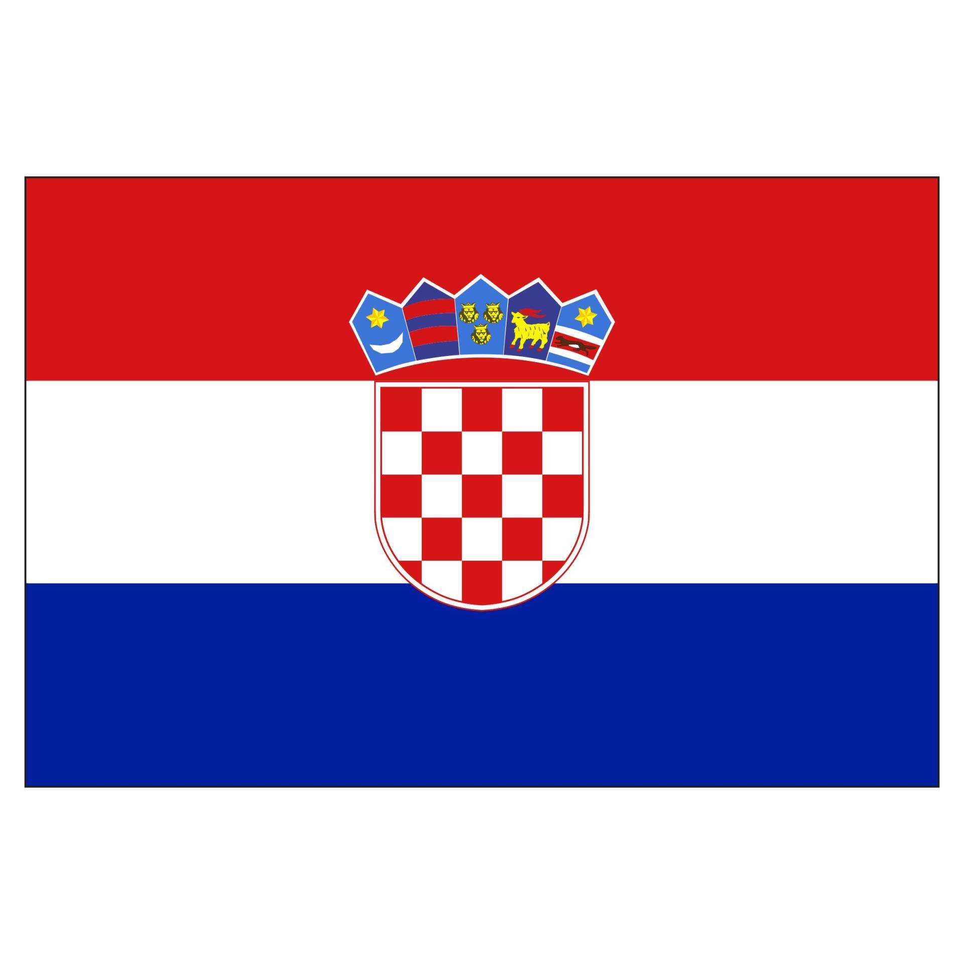 2er Set Kroatische Kroatien Horvatia Croatia Flagge Fahne Aufkleber Vinyl Stickers 10cm von Sticker Design Shop