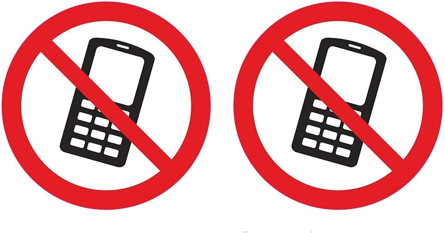 2er Set je Ø 9cm Handy Verboten Handyverbot Telefon Hinweisschild Aufkleber Sticker Vinly 2er Set je Ø 9cm Handy Verboten Handyverbot Telefon Hinweisschild Aufkleber Sticker Vinly von Sticker_Design_Shop