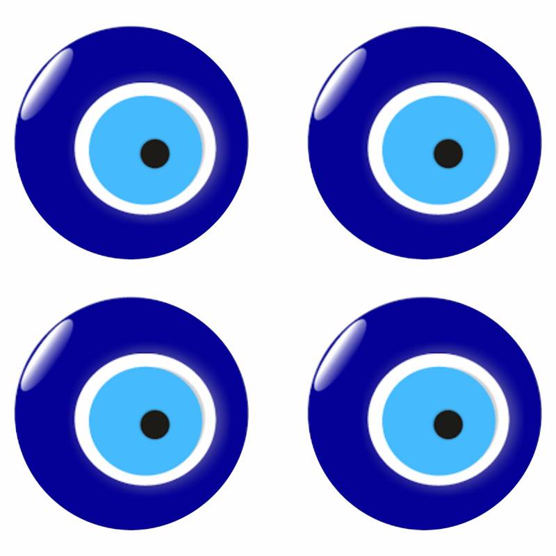 4er Set Nazar Boncuk Blaues Auge Evil Eye Sticker Aufkleber Auto Laptop Handy Türkiye von Sticker Design Shop