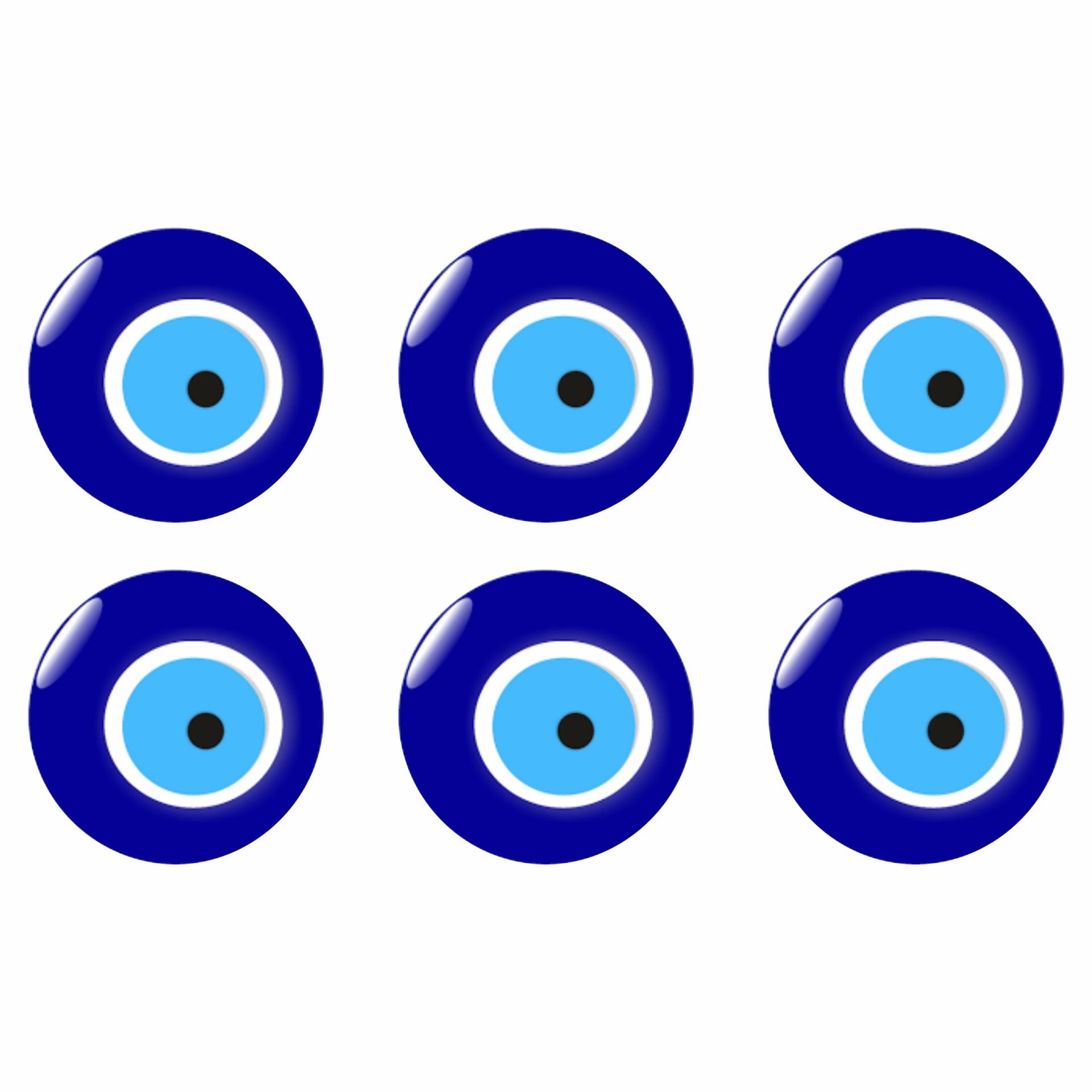 6er Set Nazar Boncuk Blaues Auge Evil Eye Sticker Aufkleber Auto Laptop Handy Türkiye von Sticker Design Shop