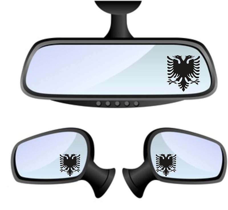 Albanien Albania Albanischer Adler Spiegel Aufkleber Sticker Auto Laptop Handy von Sticker Design Shop