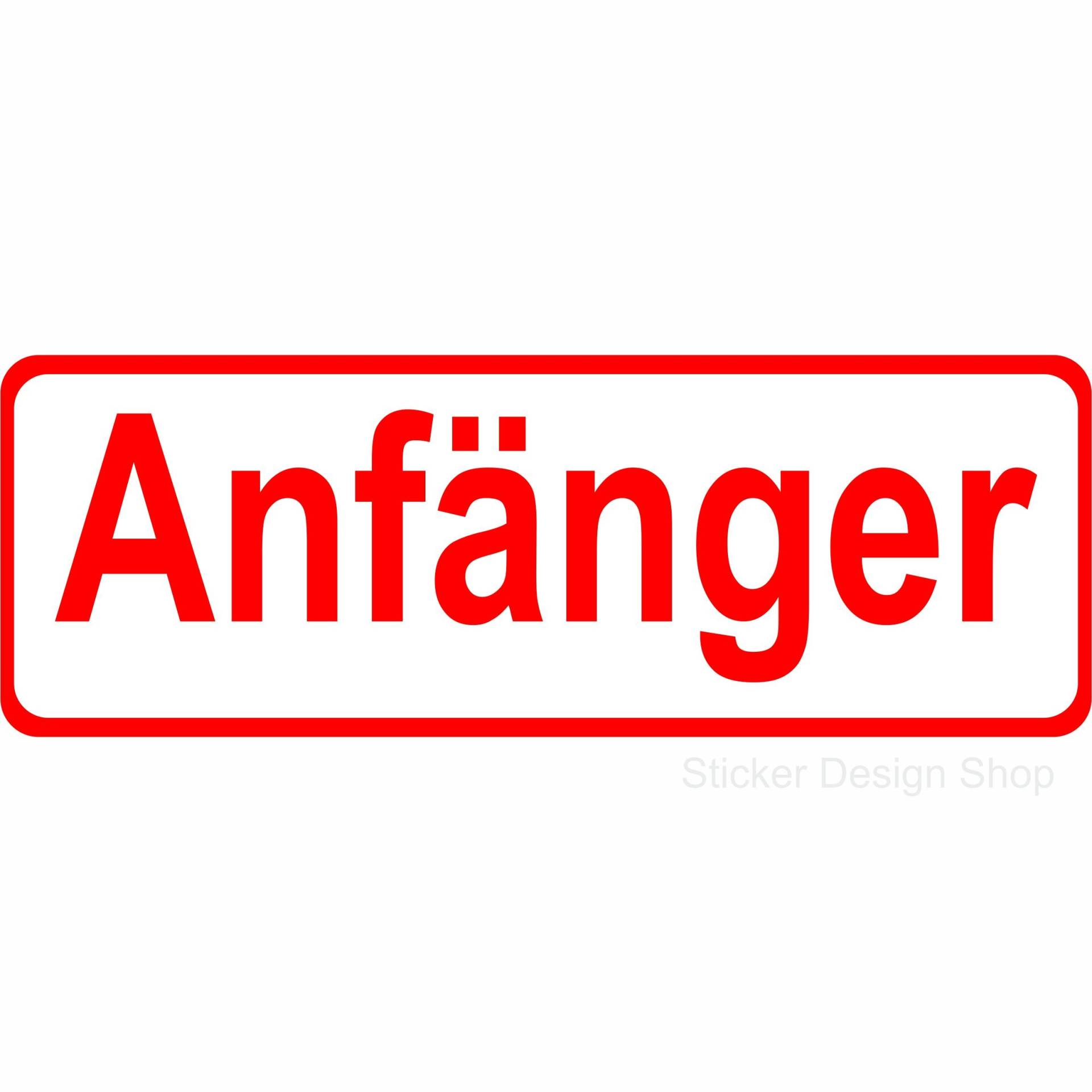 Sticker Design Shop Magnetschild Anfänger Automagnet Auto Aufkleber Magnet Schild 20x7 cm von Sticker Design Shop