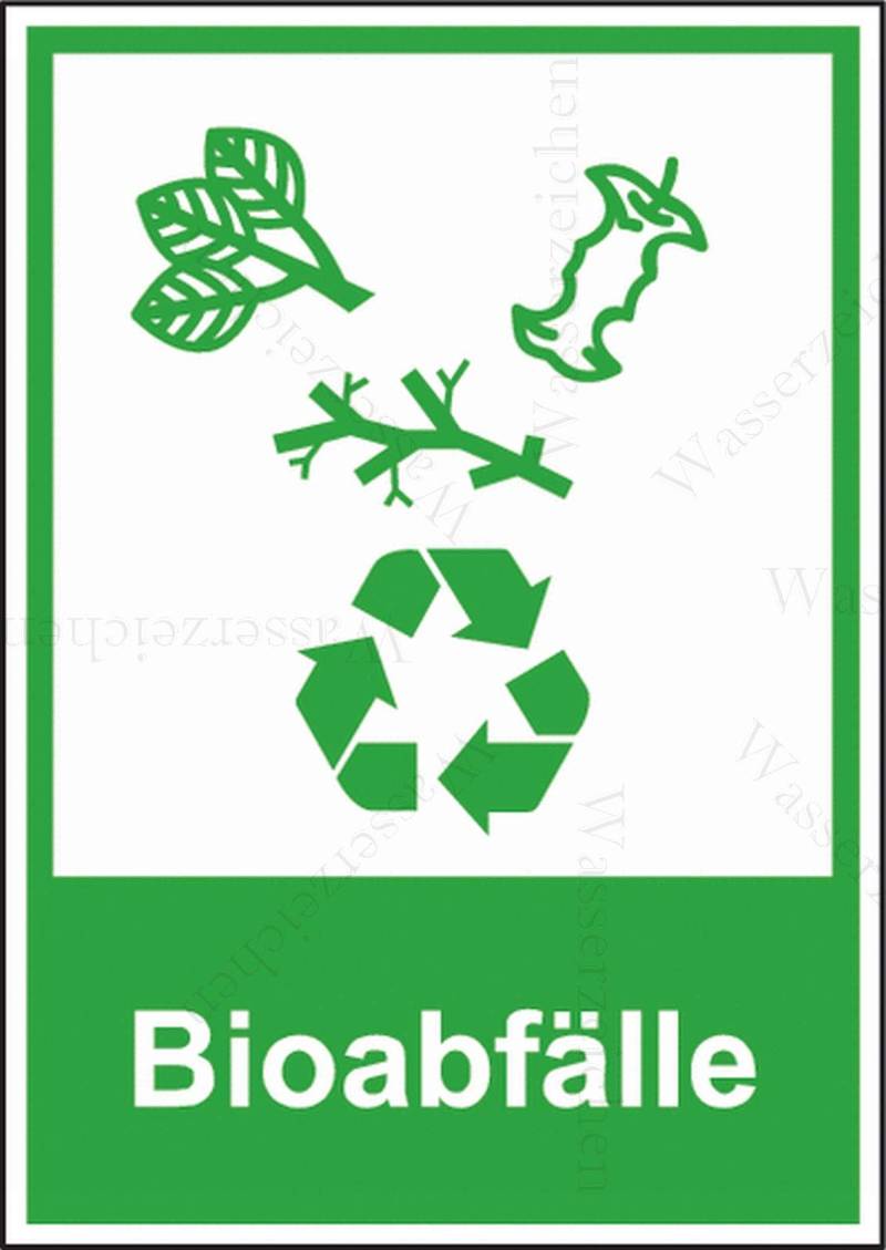 10cm! 2Stück!Aufkleber-Folie Wetterfest Made IN Germany Biomüll Bioabfälle kein Plastik Plastiktüten OK Recycling Grün S445 UV&Waschanlagenfest-Auto-Vinyl-Sticker Decal Profi Qualität von Sticker-Designs