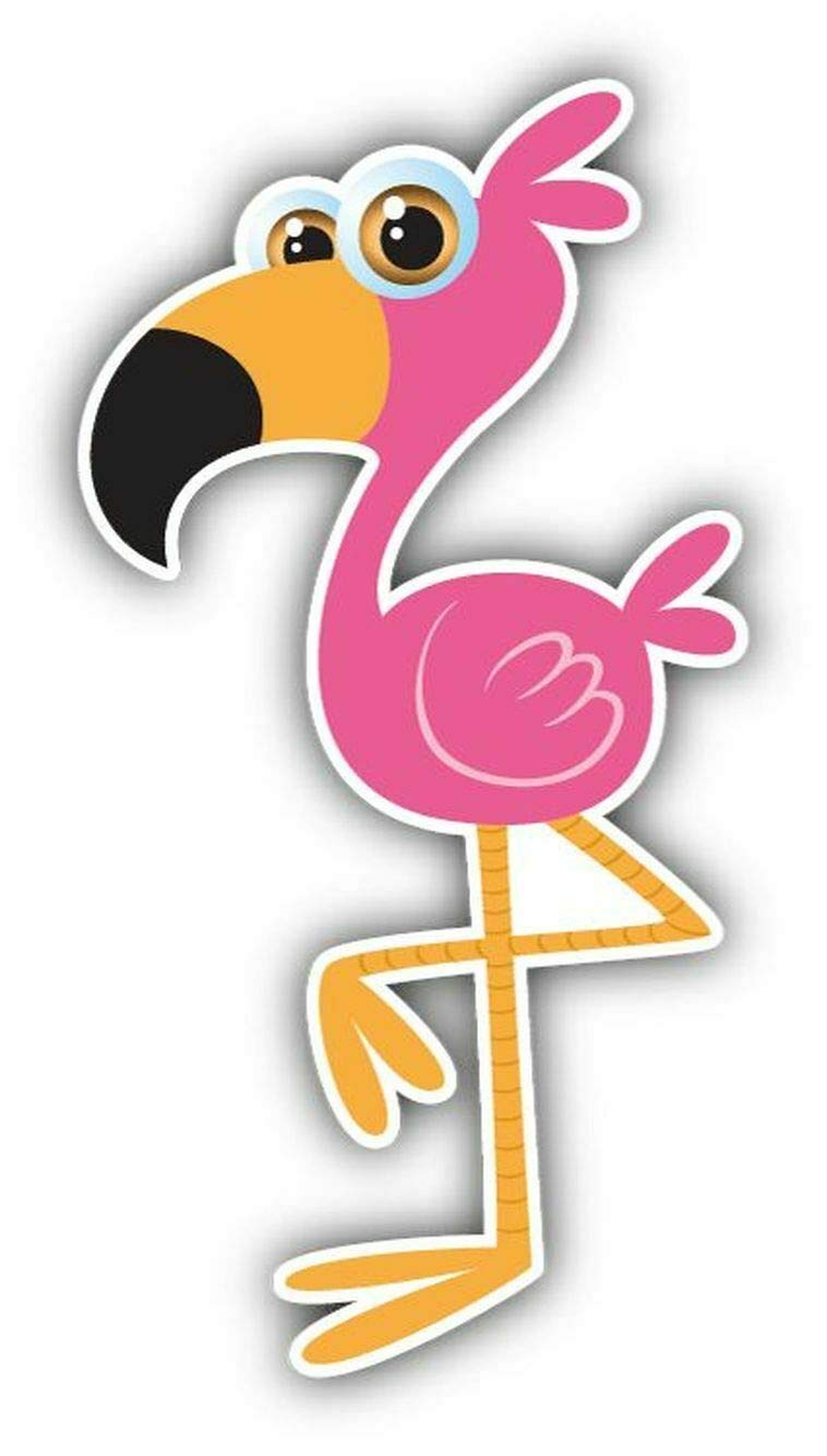 10cm! Klebe-Folie Wetterfest Made-IN-Germany Flamingo-Ansicht H1833 UV&Waschanlagenfest Auto-Aufkleber Sticker Decal von Sticker-Designs