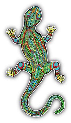 10cm! Klebe-Folie Wetterfest Made-IN-Germany Fröhliche Eidechse H2140 UV&Waschanlagenfest Auto-Aufkleber Sticker Decal von Sticker-Designs