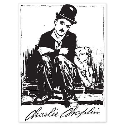 12cm! Klebe-Folie Wetterfest Made-IN-Germany Charlie Chaplin car K1689 UV&Waschanlagenfest Auto-Aufkleber Sticker Decal von Sticker-Designs