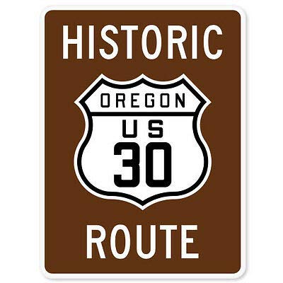 12cm! Klebe-Folie Wetterfest Made-IN-Germany Historic Oregon Route 30 Marker car K370 UV&Waschanlagenfest Auto-Aufkleber Sticker Decal von Sticker-Designs