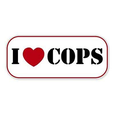 12cm! Klebe-Folie Wetterfest Made-IN-Germany I Love Cops I Heart Cops car K861 UV&Waschanlagenfest Auto-Aufkleber Sticker Decal von Sticker-Designs