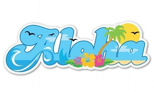 15cm! Klebe-Folie Wetterfest Made-IN-Germany Aloha Hawaii Besuch Einheimischer L281 UV&Waschanlagenfest Auto-Aufkleber Sticker Decal von Sticker-Designs