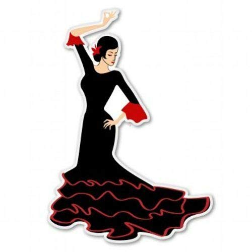 15cm! Klebe-Folie Wetterfest Made-IN-Germany Flamenco-Tänzerin L1580 UV&Waschanlagenfest Auto-Aufkleber Sticker Decal von Sticker-Designs