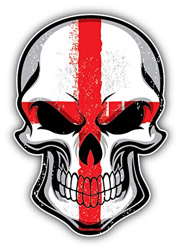 15cm! Klebe-Folie Wetterfest kompatibel für: England Flagge Fahne Skull Punisher Totenkopf H931 UV&Waschanlagenfest Auto-Aufkleber Sticker Decal von Sticker-Designs