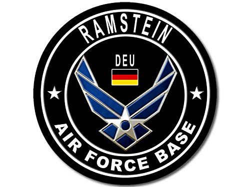 Sticker-Designs 10cm! Klebe-Folie Wetterfest Made-IN-Germany Ramstein AIR Force Base UV&Waschanlagenfest Auto-Aufkleber Profi-Qualität! F3282 von Sticker-Designs