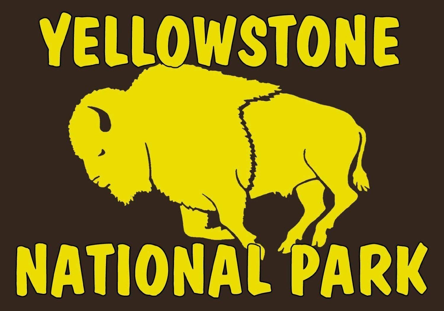 Sticker-Designs 10cm! Klebe-Folie Wetterfest Made-IN-Germany Yellowstone NATIONAL Park Buffalo UV&Waschanlagenfest Auto-Aufkleber Profi-Qualität! F1201 von Sticker-Designs