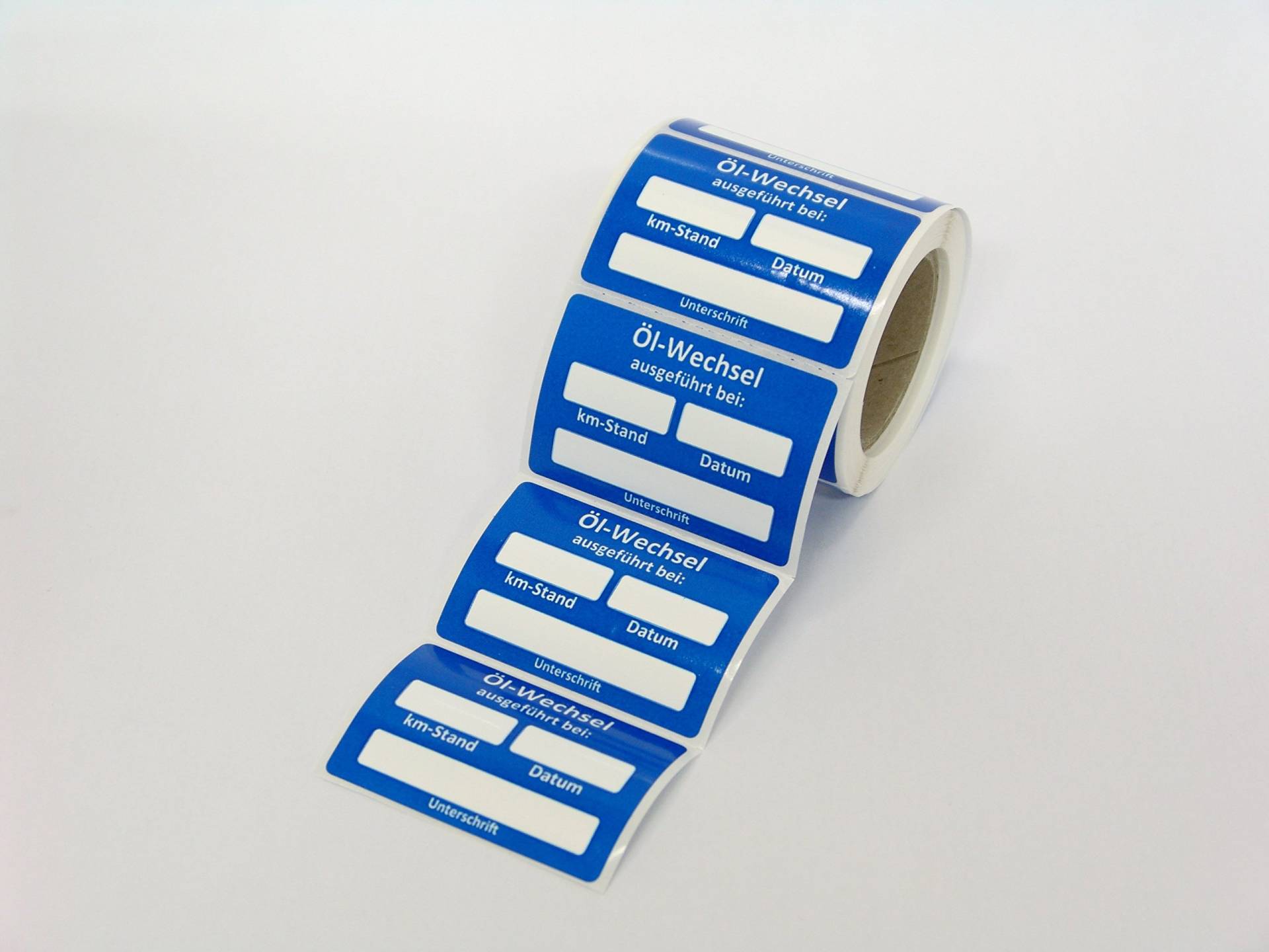 Kundendienst Aufkleber Serviceaufkleber Auswahl: (1 Stück, Ölwechsel ausgeführt am) von Sticker-Verlag
