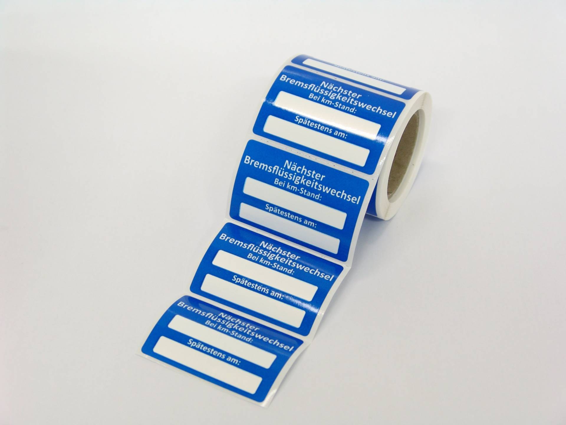 Kundendienst Aufkleber Serviceaufkleber Auswahl: (250 Stück, Nächster Bremsflüssigkeitswechsel bei) von Sticker-Verlag