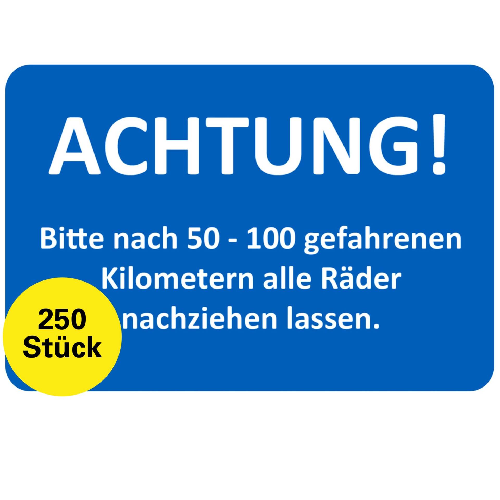 Räder Nachziehen Aufkleber 250 Stück – Service Zettel KFZ beschreibbar, Wartungsaufkleber, Service Aufkleber, Kundendienst Aufkleber für KFZ Werkstatt, Auto Sticker (250 Stück) Räder Nachziehen Aufkleber 250 Stück – Service Zettel KFZ beschreibbar, Wartungsaufkleber, Service Aufkleber, Kundendienst Aufkleber für KFZ Werkstatt, Auto Sticker (250 Stück) von Sticker-Verlag