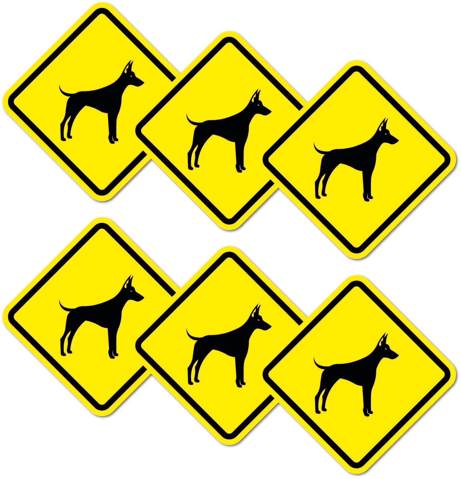 6 Stück Warnhinweis Aufkleber 5x5cm Wachhund UV Schutz laminiert wasserfest Digitaldruck Warnung 6 Stück Warnhinweis Aufkleber 5x5cm Wachhund UV Schutz laminiert wasserfest Digitaldruck Warnung von Stickerfreaks