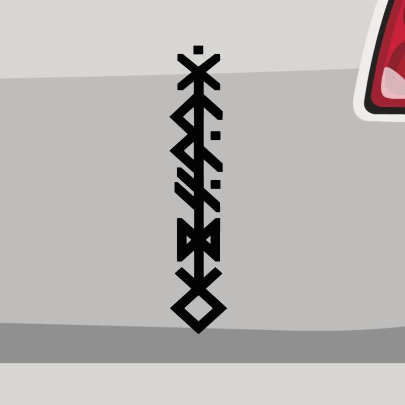 Aufkleber - Odins Speer Rune Walhalla - Sticker, Folienaukleber für Auto, Motorrad, Fahrrad, Laptop, LKW (Sparset | Schwarz) von Stickerfreaks