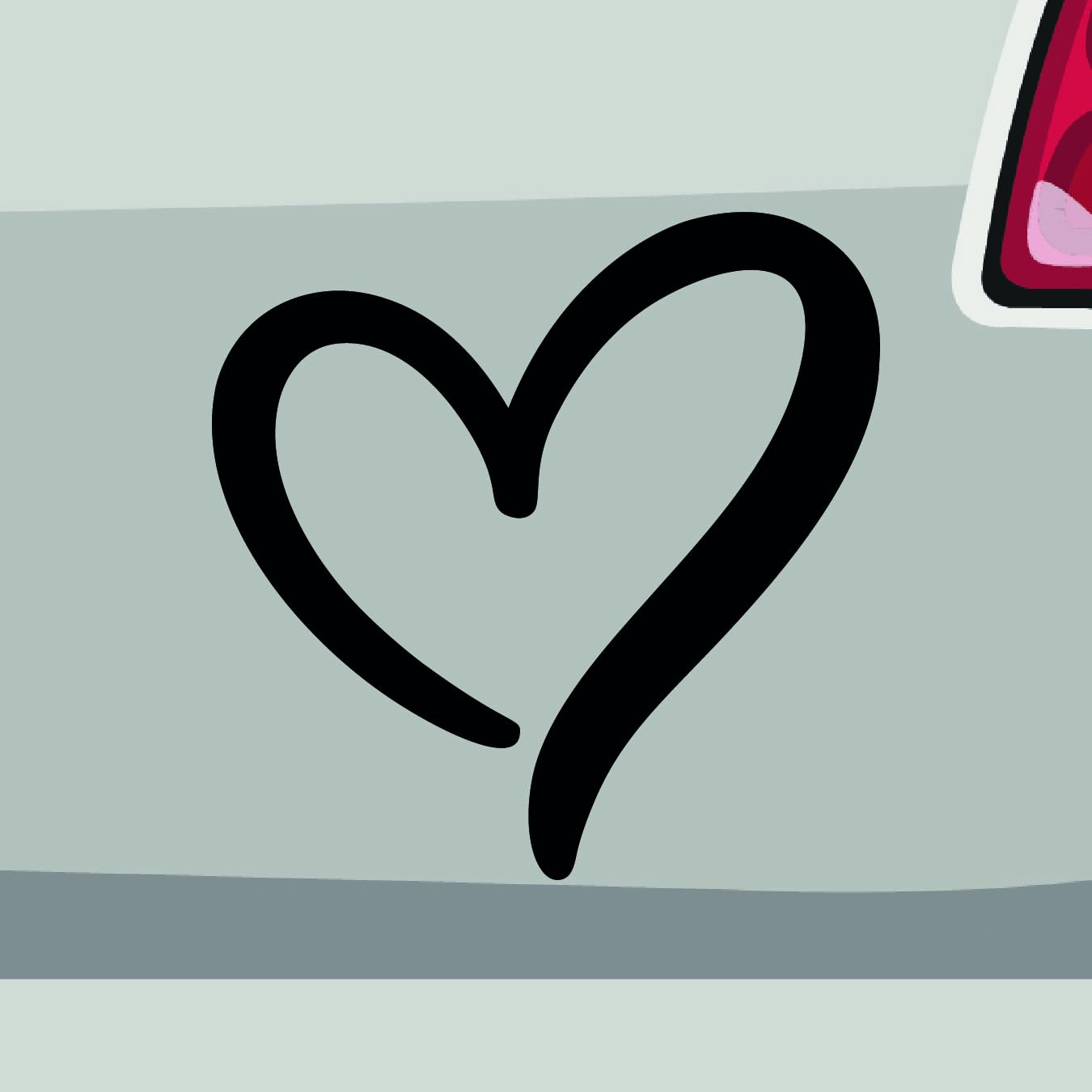 Stickerfreaks Herz Aufkleber Liebe Sticker Love Familie Amor Freunde Auto Bike Decal Vinyl JDM Aufkleber Größe: 20x20cm (XL) | Farbe: 70-schwarz | Liebe Sticker Kleber Deko Tuning Herzschlag von Stickerfreaks