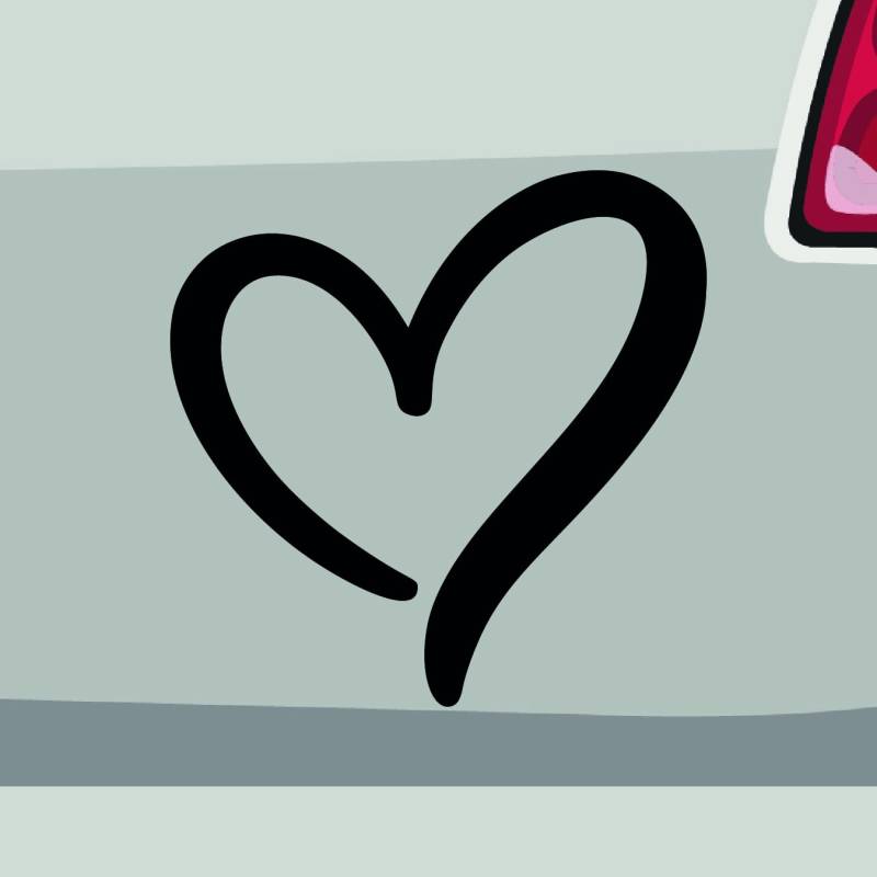Stickerfreaks Herz Aufkleber Liebe Sticker Love Familie Amor Freunde Auto Bike Decal Vinyl JDM Aufkleber Größe: 20x20cm (XL) | Farbe: 71-grau | Liebe Sticker Kleber Deko Tuning Herzschlag von Stickerfreaks