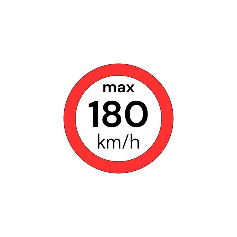 Geschwindigkeitsaufkleber Winterreifen 180 km/h 1 Stück – Service Aufkleber M+S Reifen, Reifen Aufkleber Auto, Auto Sticker Innenraum (1 Stück) von Stickerla