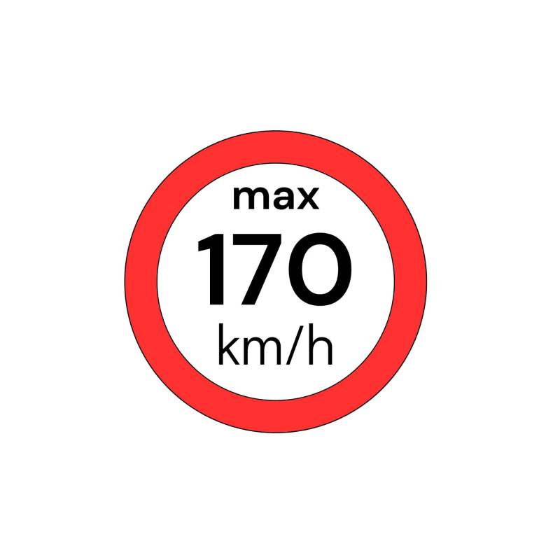 Geschwindigkeitsaufkleber Winterreifen 170 km/h 10 Stück – Service Aufkleber M+S Reifen, Reifen Aufkleber Auto, Auto Sticker Innenraum (10 Stück) von Stickerla