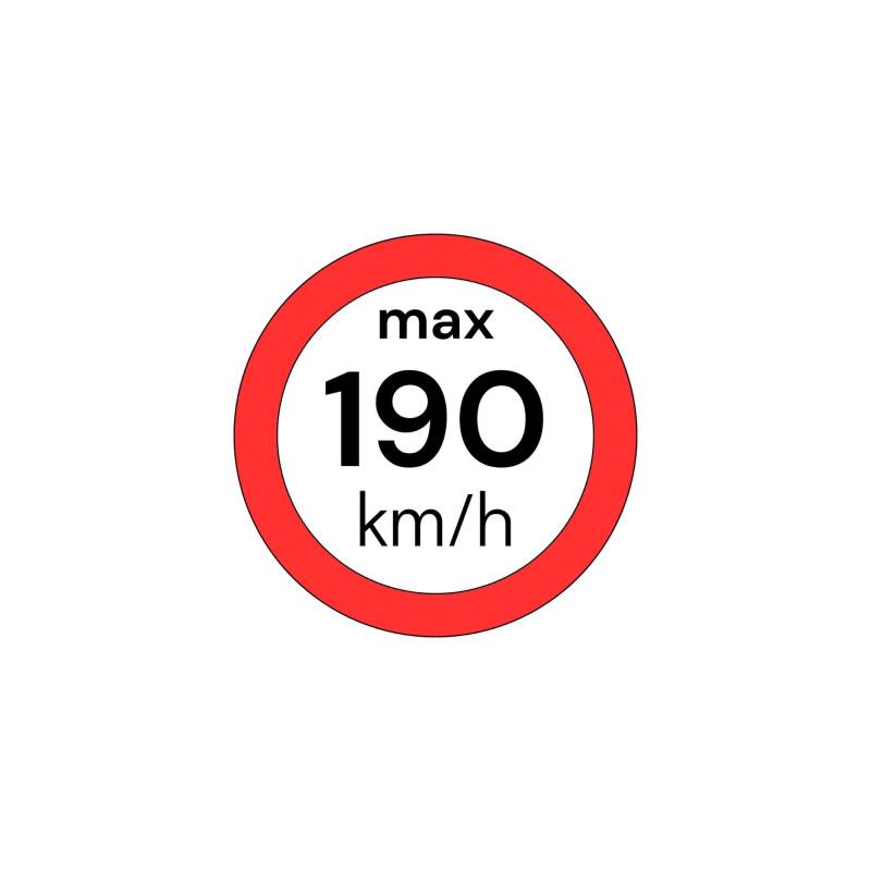 Geschwindigkeitsaufkleber Winterreifen 190 km/h 100 Stück – Service Aufkleber M+S Reifen, Reifen Aufkleber Auto, Auto Sticker Innenraum (100 Stück) von Stickerla