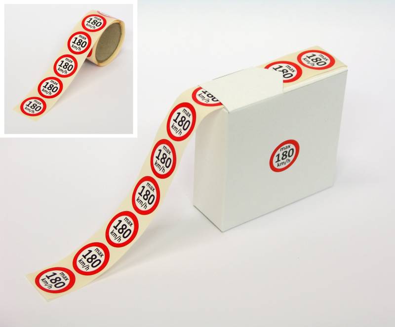Geschwindigkeitsaufkleber Winterreifen 180 km/h 5 Stück – Service Aufkleber M+S Reifen, Reifen Aufkleber Auto, Auto Sticker Innenraum (5 Stück) von Stickerla