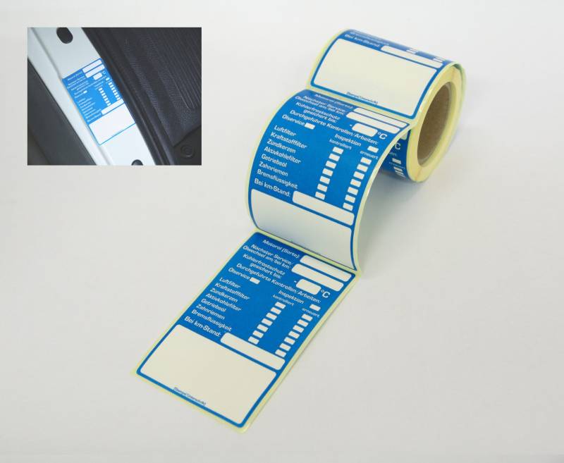 Stickerla Kundendienst Aufkleber Serviceaufkleber Inspektionsaufkleber (1 Stück, Inspektionsaufkleber) von Stickerla