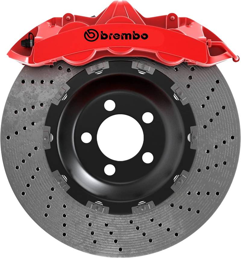 Stickerloveshop Bremssattel Aufkleber passend für Brembo 8 Stück Hitzebeständig Performance Tuning Auto Aufkleber JDM Sticker Brake Caliper Decals passend für alle Fahrzeuge (Schwarz) von Stickerloveshop