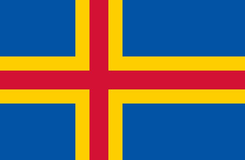 2X Auto Aufkleber ÅLAND - Flagge 2X Car Sticker Fahne Finnische Landschaft (ca. 8 cm) von Stickerpalast