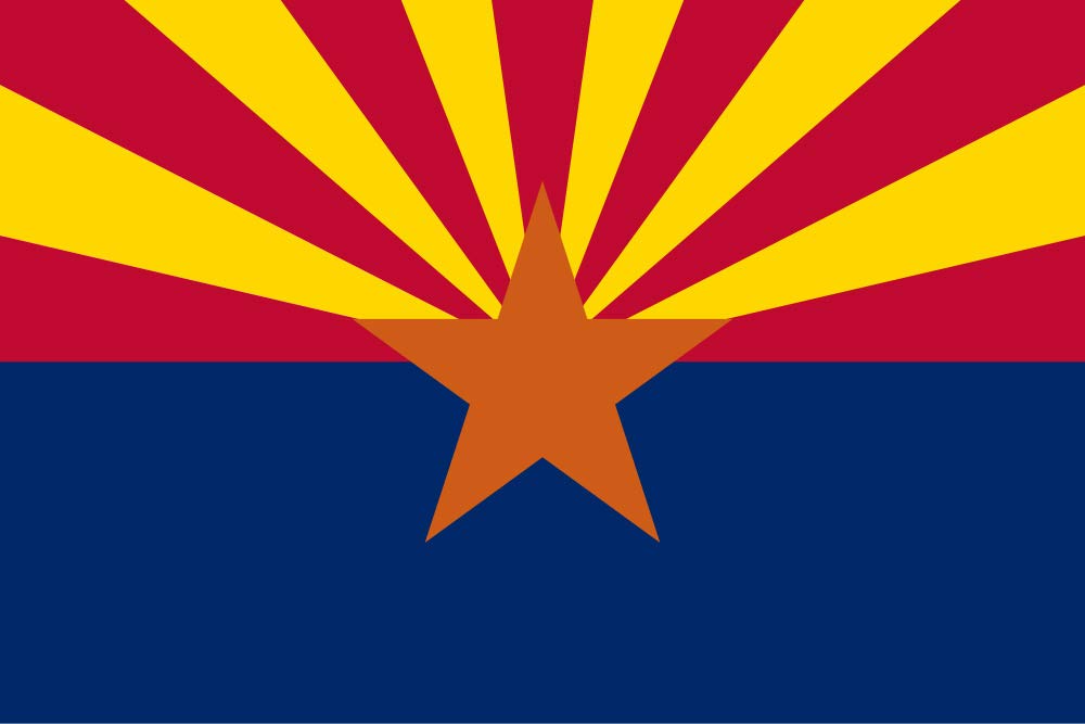 2X Auto Aufkleber Arizona - Flagge 2X Car Sticker Fahne US Bundesstaat (ca. 8x5 cm) von Stickerpalast