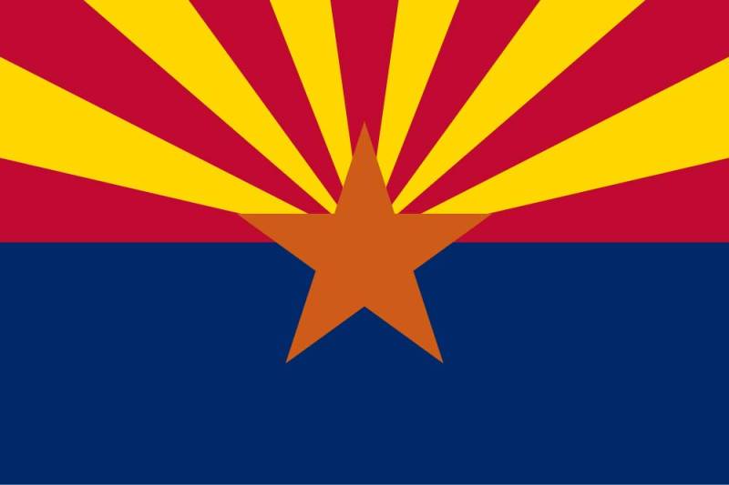 2X Auto Aufkleber Arizona - Flagge 2X Car Sticker Fahne US Bundesstaat (ca. 8x5 cm) von Stickerpalast